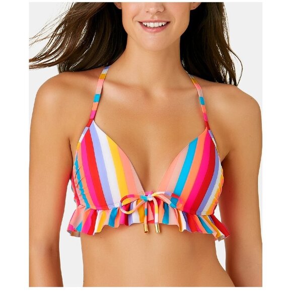 California Waves Juniors' Aruba Ruffle Top - Picture 1 of 6